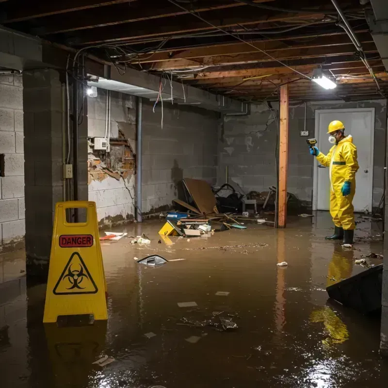 Flooded Basement Electrical Hazard in Waynesville, MO Property